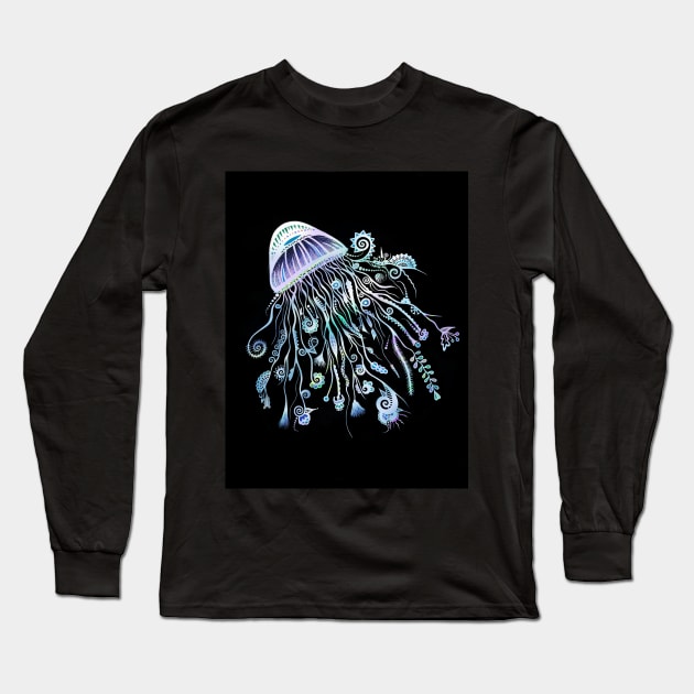 Jellyfish Glow Long Sleeve T-Shirt by Shanzehdesigns